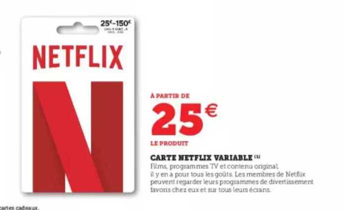 Carte Netflix Variable