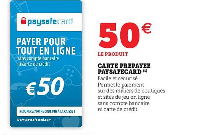 carte prepayée paysafecard