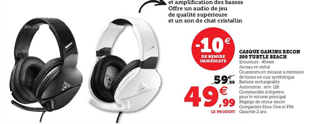 casque gaming recon 200 turtle beach