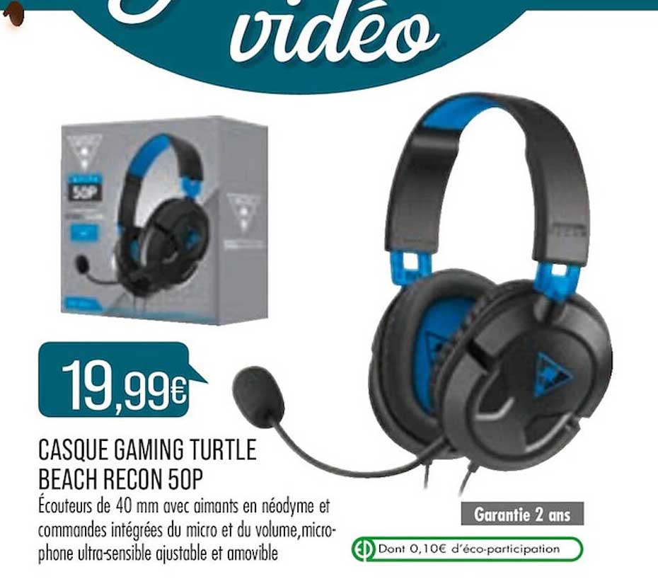 casque gaming turtle beach recon 50p