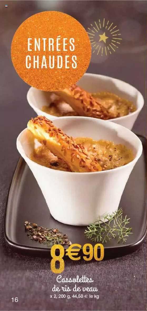 cassolettes de ris de veau