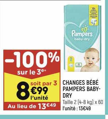 changes bébé pampers baby-dry