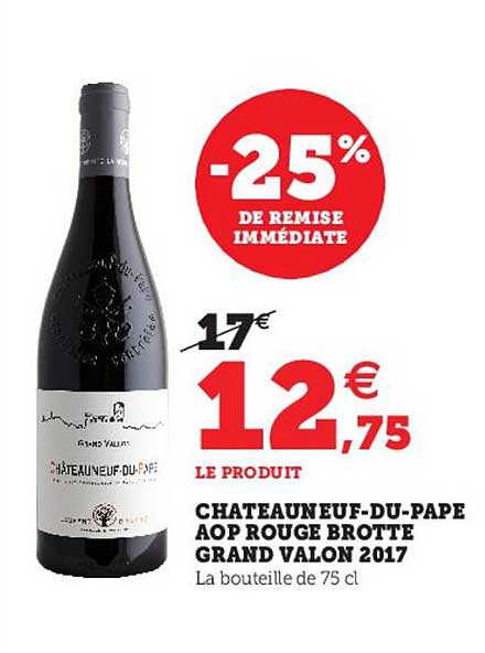 châteauneuf-du-pape aop rouge brotte grand valon 2017