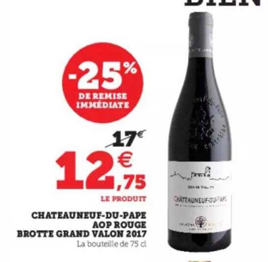 châteauneuf-du-pape aop rouge brotte grand valon 2017