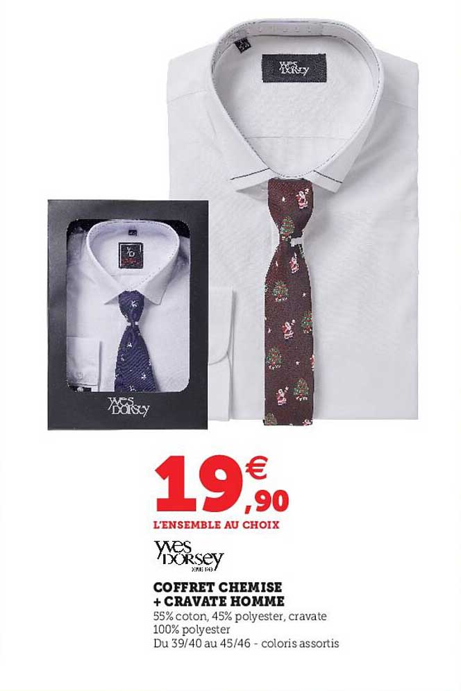 Coffret Chemise + Cravate Homme