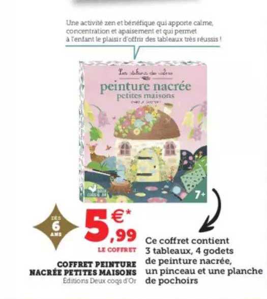 coffret peinture nacrée petites maisons