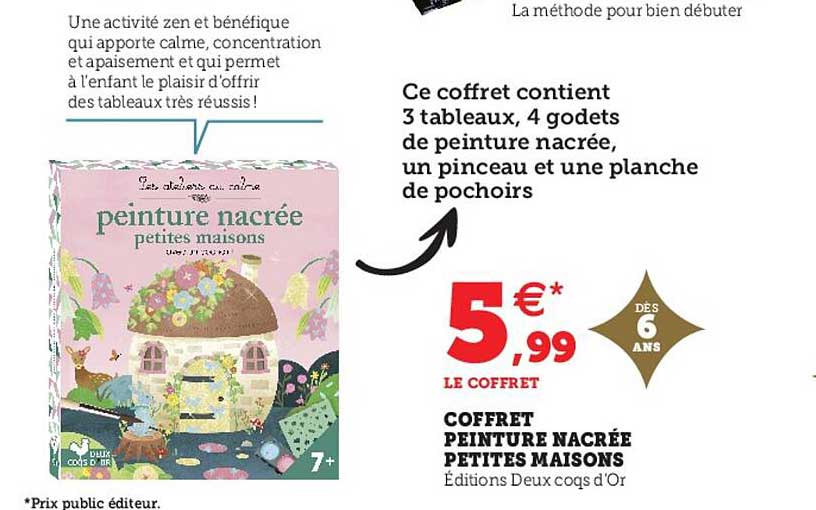 coffret peinture nacrée petites maisons