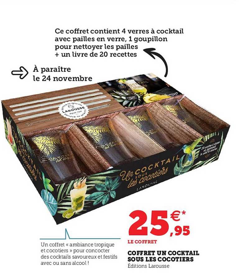 coffret un cocktail sous les cocotiers