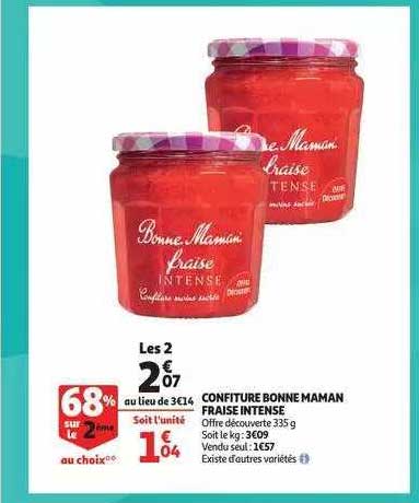 confiture bonne maman fraise intense