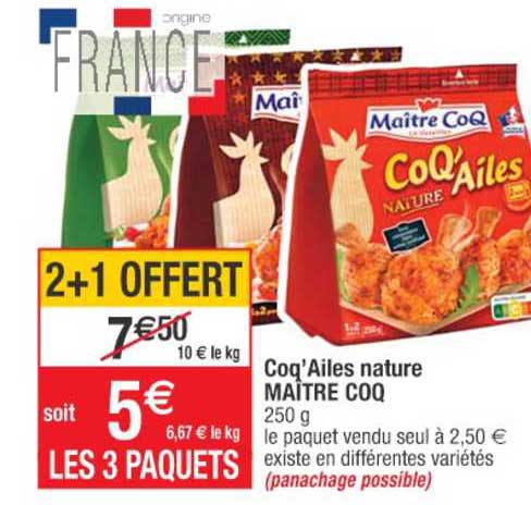 coq'ailes nature maître coq