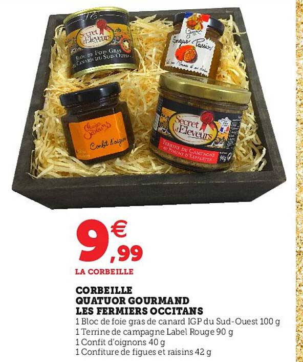 corbeille quatuor gourmand les fermiers occitans
