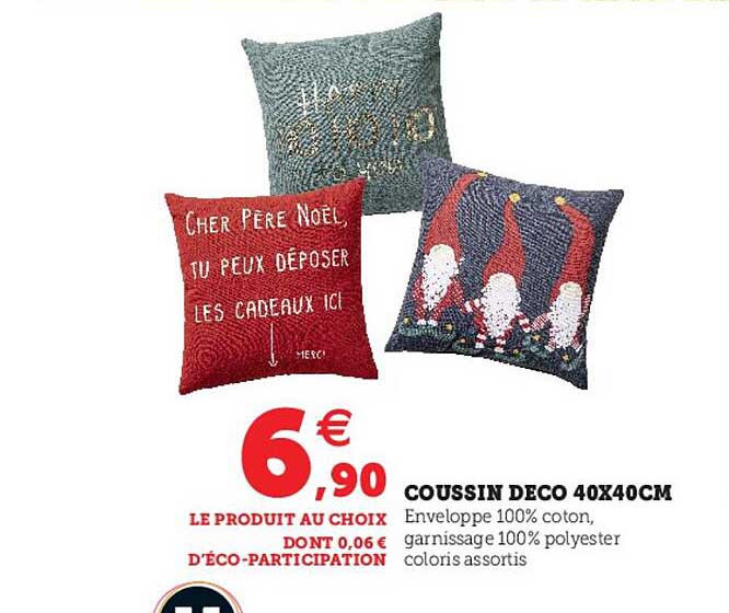 coussin deco 40x40cm
