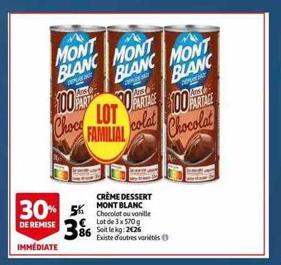 Crème Dessert Mont Blanc