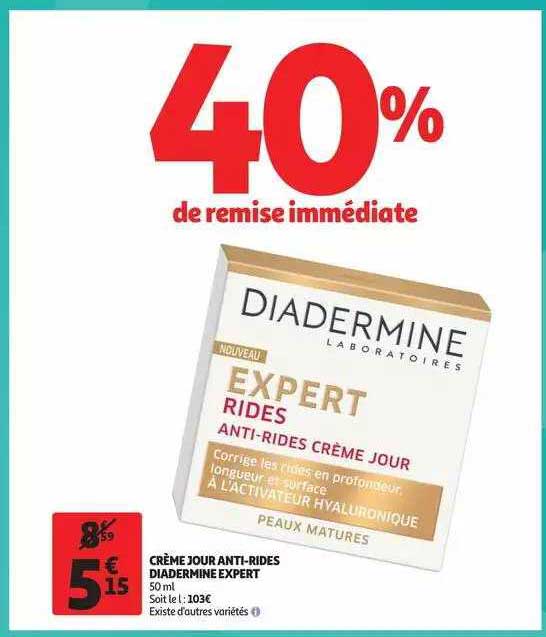 crème jour anti-rides diadermine expert