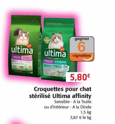 croquettes pour chat stérilisé ultima affinity