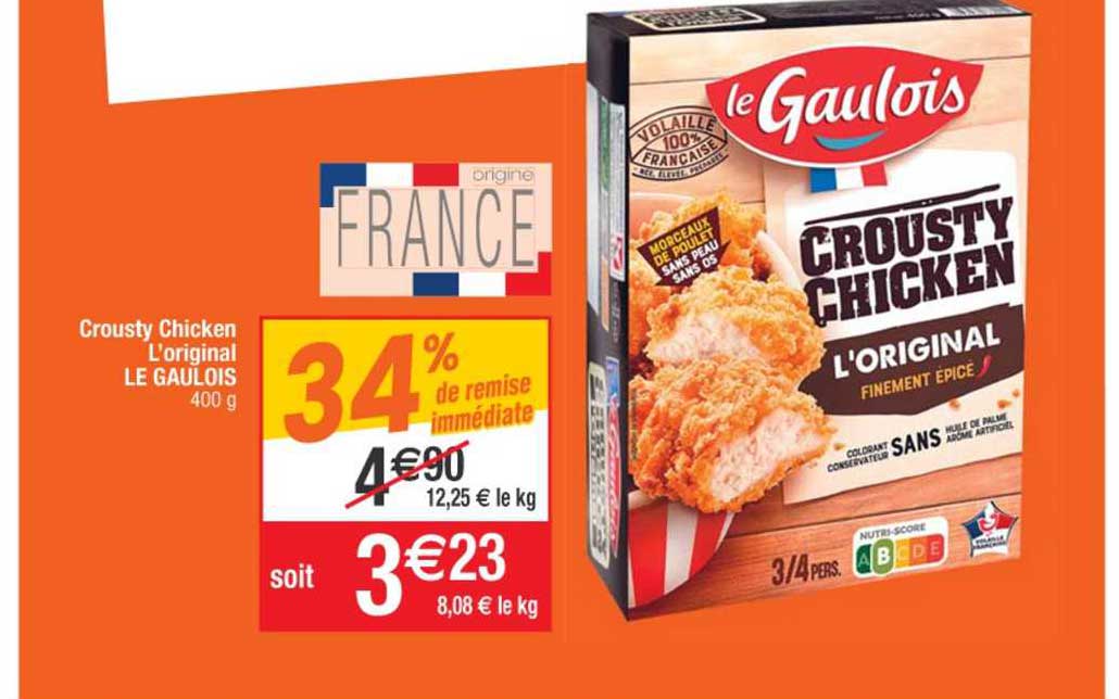 crousty chicken l'original le gaulois