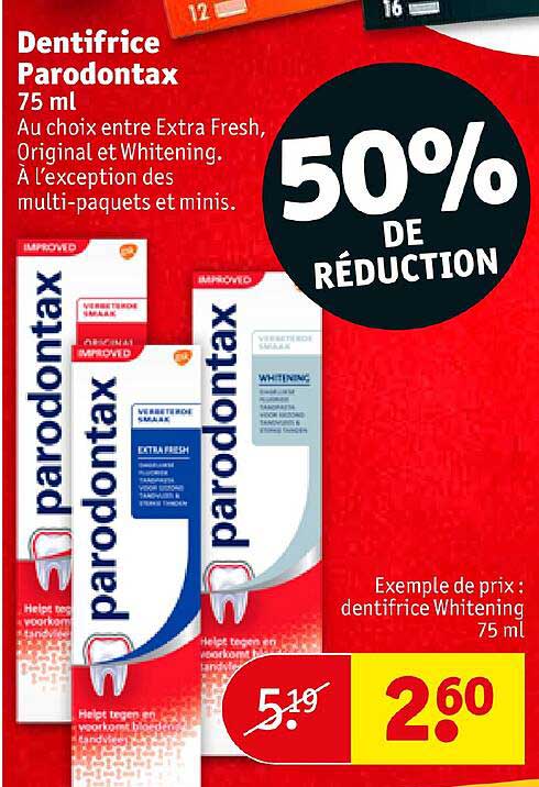Dentifrice Parodontax