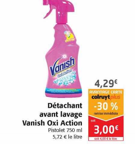 détachant avant lavage vanish oxi action