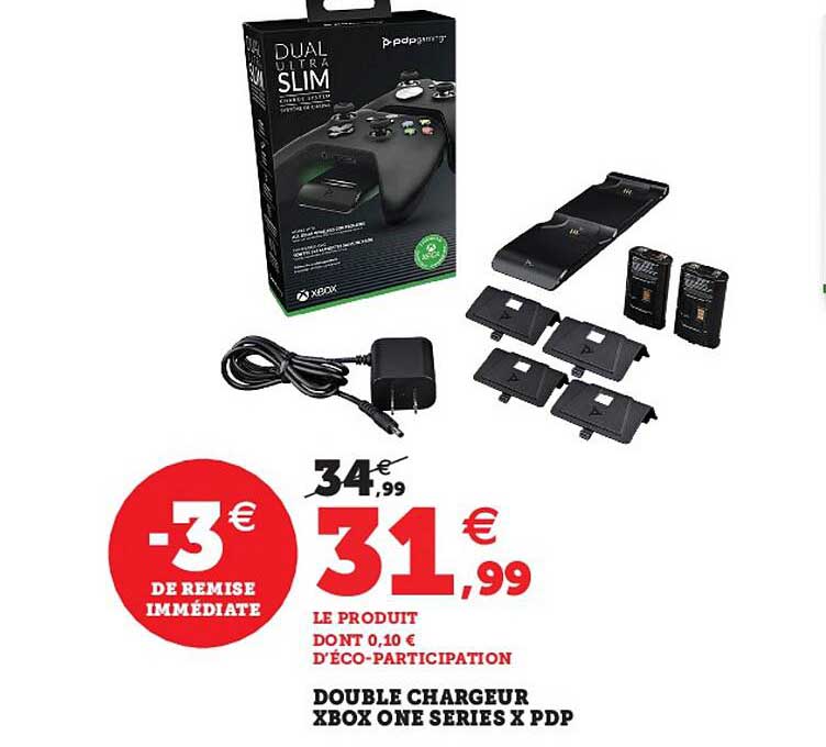 double chargeur xbox one series x pdp