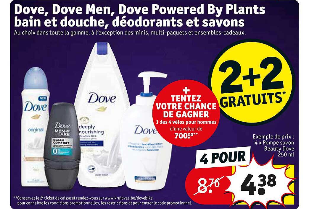 dove, dove men, dove powered by plants bain et douche, déodorants et savons