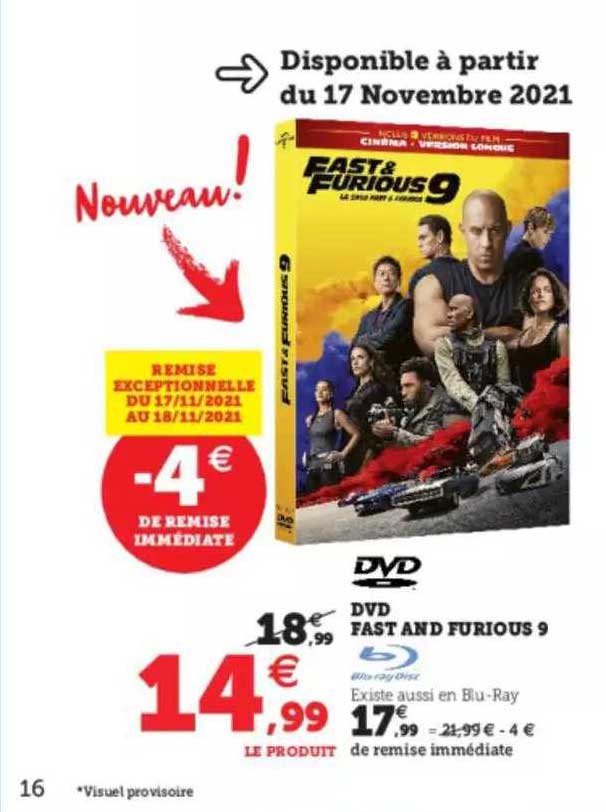 dvd fast and furious 9