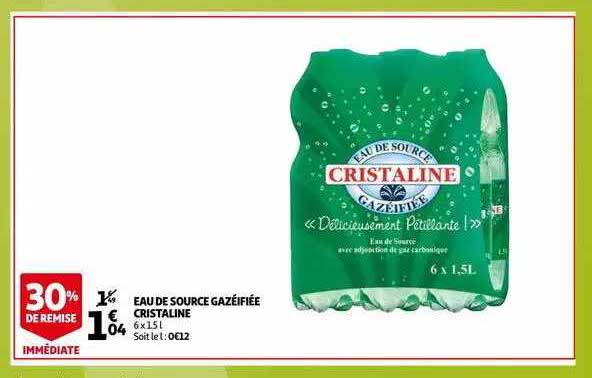 eau de source gazéifiée cristaline