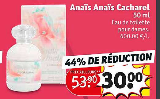 eau de toielette pour dames anaïs anaïs cacharel 50 ml