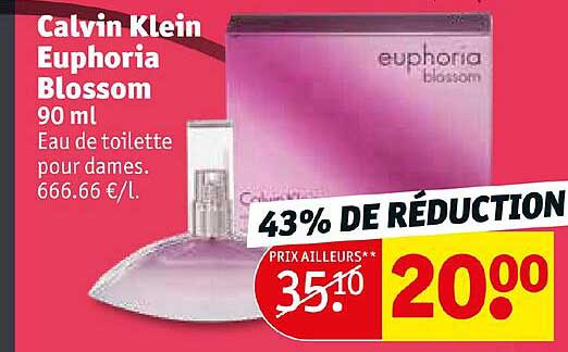 eau de toilette pour dames calvin klein euphoria blossom 90 ml