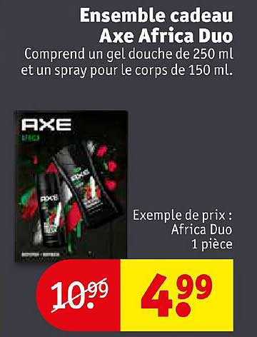 ensemble cadeau axe africa duo