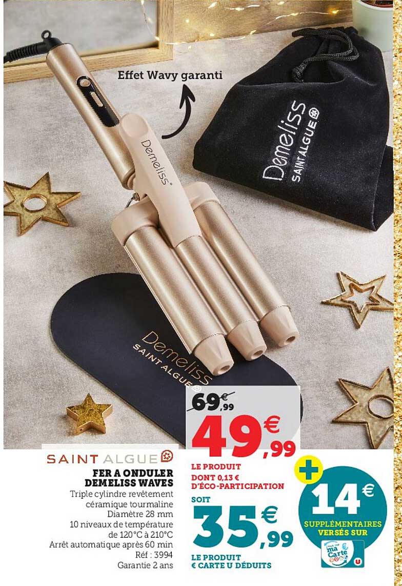 fer à onduler demeliss waves saint algue