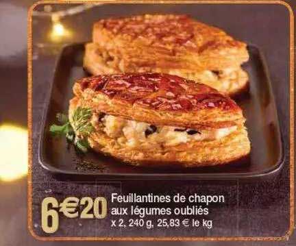 feuillantines de chapon aux légumes oubliés
