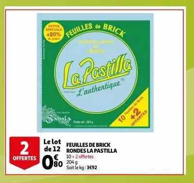 feuilles de brick rondes la pastilla
