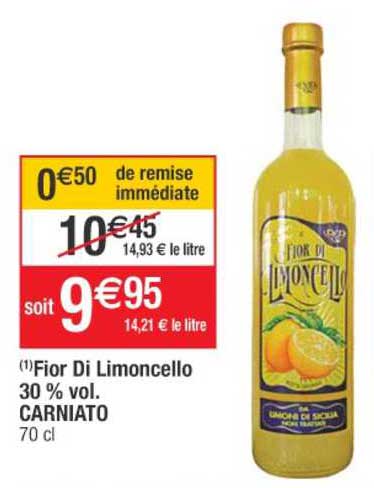 fior di limoncello 30% vol. carniato