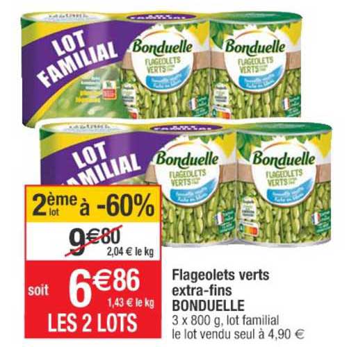 flageolets verts extra-fins bonduelle
