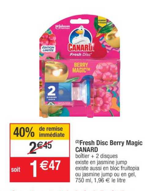 fresh disc berry magic canard