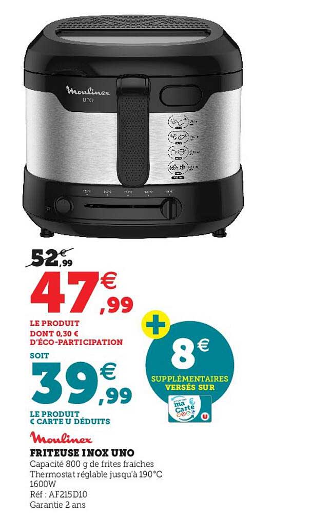 Friteuse Inox Uno Moulinex