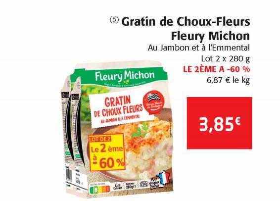 gratin de choux-fleurs fleury michon