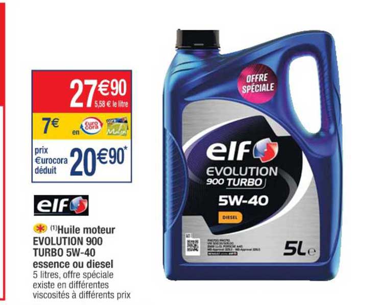 Huile Moteur évolution 900 Turbo 5w-40 Essence Ou Diesel