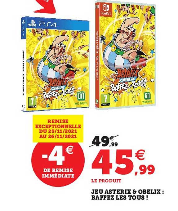 jeu asterix & obelix : baffez les tous!