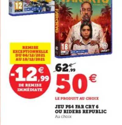 jeu ps4 far cry 6 ou riders republic