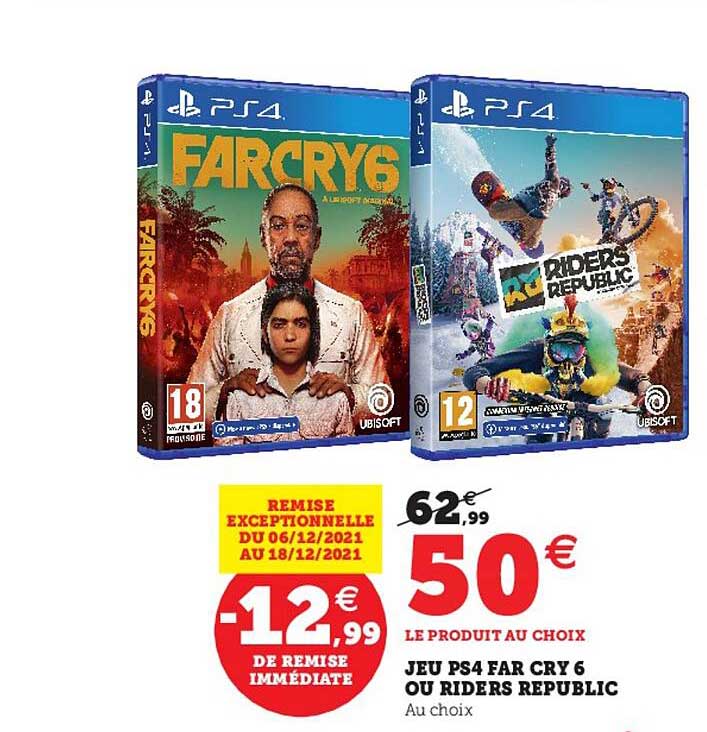 jeu ps4 far cry 6 ou riders republic
