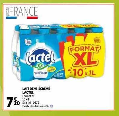 lait demi-écrémé lactel