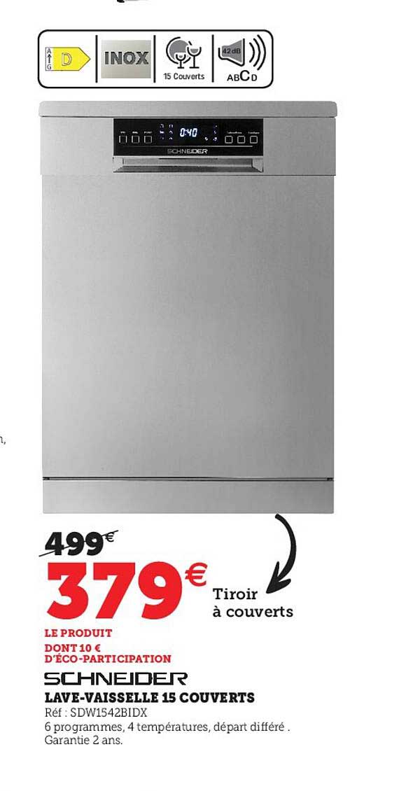 Lave-vaisselle 15 Couverts Schneider