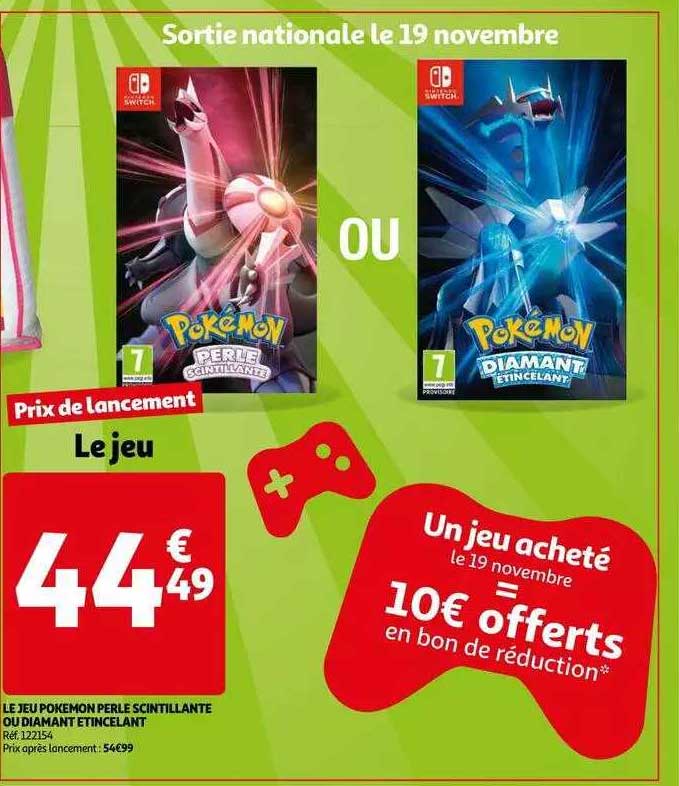 Le Jeu Pokémon Perle Scintillante Ou Diamant étincelant