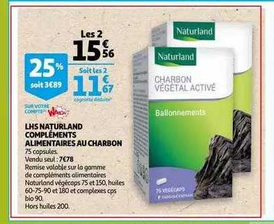 lhs naturland compléments alimentaires au charbon
