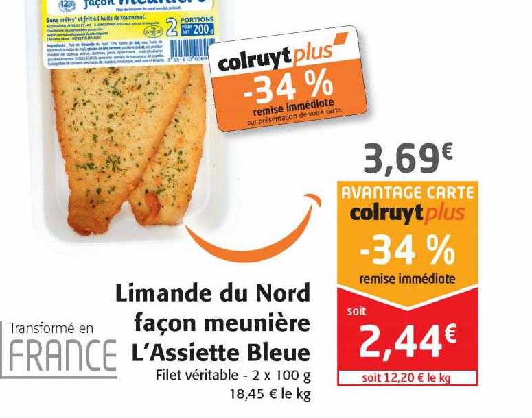 limande du nord façon meunière l'assiette bleue