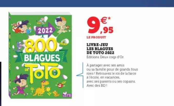 livre-jeu les blagues de toto 2022
