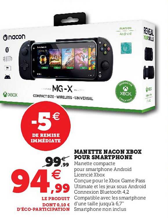 manette nacon xbox pour smartphone