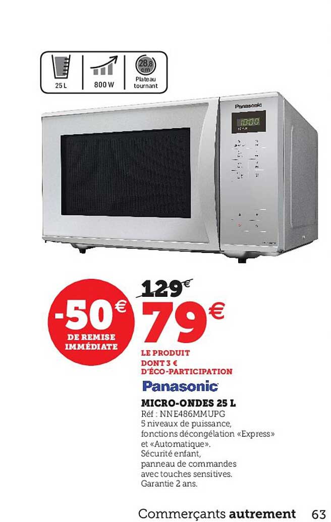 micro-ondes 25 l panasonic