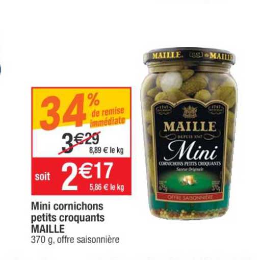 Mini Cornichons Petits Croquants Maille